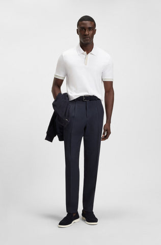 Polo BOSS de algodón mercerizado y estructurado Slim Fit