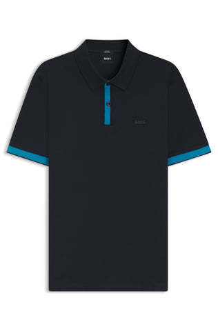 Polo BOSS de algodón mercerizado y estructurado Slim Fit