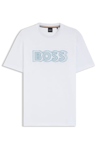 T-Shirt BOSS regular fit de algodón Logo-artwork