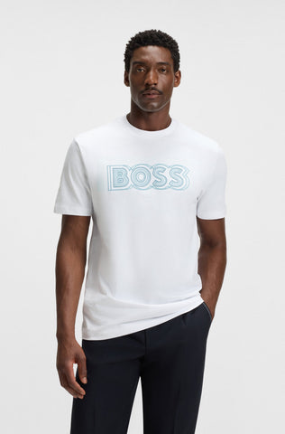 T-Shirt BOSS regular fit de algodón Logo-artwork