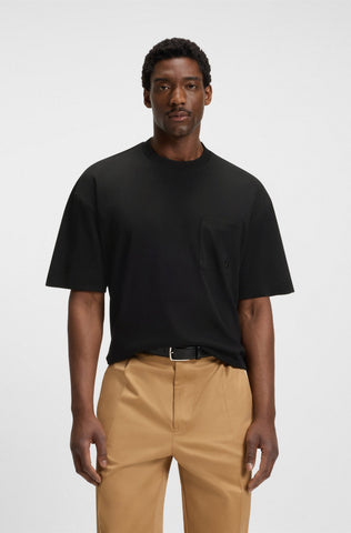 T-Shirt BOSS de algodón mercerizado con monograma Doble B Oversize Fit