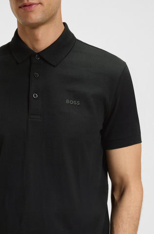 Polo BOSS jacquard Regular fit en Algodón