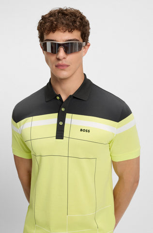 Polo BOSS Slim fit Active slim Dry fit quick-dry algodón con stretch