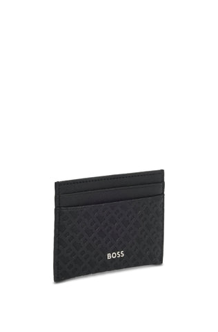 Tarjetero BOSS Con Monograme en Relieve
