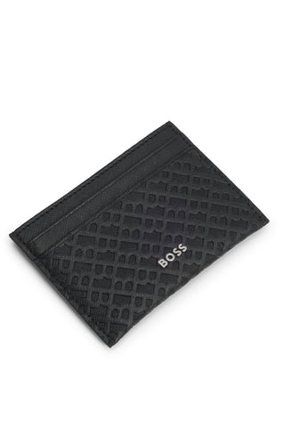 Tarjetero BOSS Con Monograme en Relieve