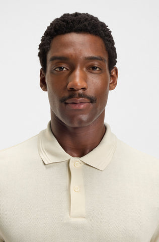 Polo BOSS Regular fit en Algodón Fino Transpirable Con Estructuras de Espiga