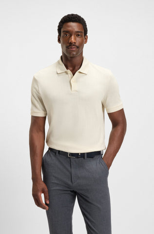 Polo BOSS Regular fit en Algodón Fino Transpirable Con Estructuras de Espiga