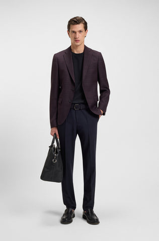 T-Shirt BOSS Regular fit de algodón Herringbone Structure