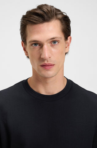 T-Shirt BOSS Regular fit de algodón Herringbone Structure