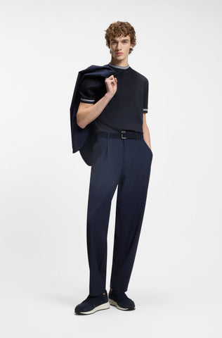 T-Shirt BOSS de algodón mercerizado con ribetes en contraste slim fit