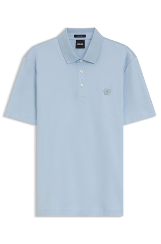 Polo BOSS C-Parris 01 Mercerized Regular Fit - Azul Claro