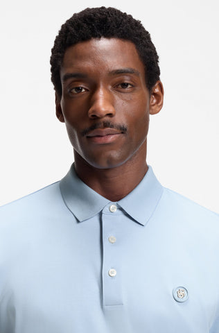 Polo BOSS C-Parris 01 Mercerized Regular Fit - Azul Claro