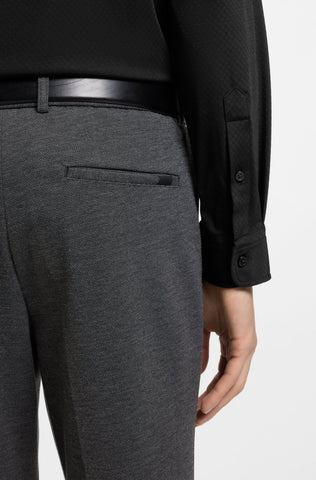 Camisa BOSS de Vestir con estampado sutil Slim Fit y Stretch en punto técnico