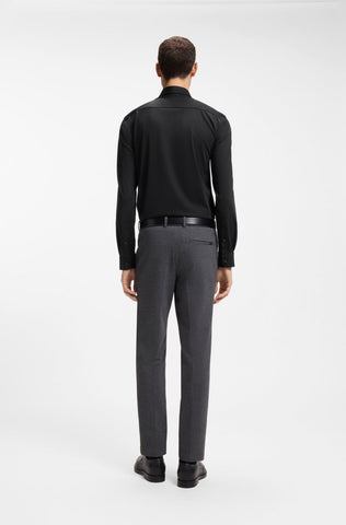 Camisa BOSS de Vestir con estampado sutil Slim Fit y Stretch en punto técnico