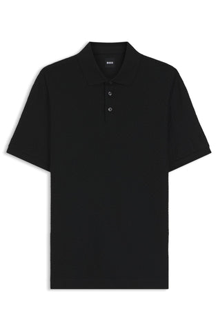 Polo Shirt BOSS de Algodón Jacquard de Monograma Regular Fit