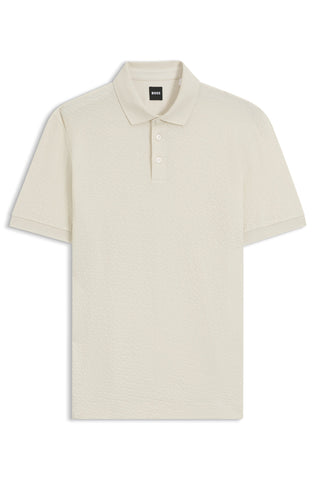 Polo Shirt BOSS de Algodón Jacquard de Monograma Regular Fit