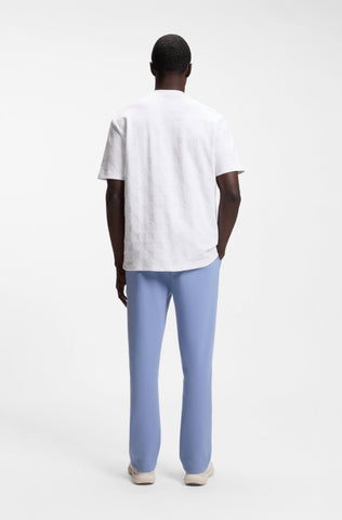 Camiseta BOSS Green Jacquard de Algodón con Motivo Tennis Ball - Blanco