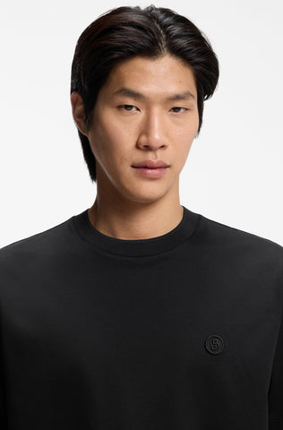 T-Shirt BOSS de algodón mercerizado con monograma de doble B Relaxed Fit