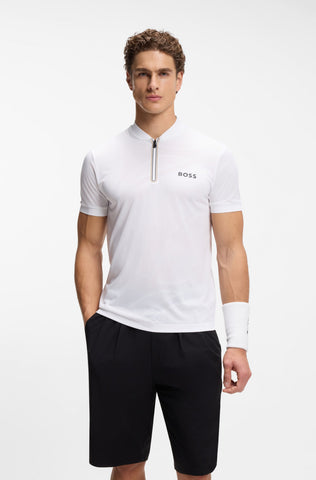 Polo BOSS Golf para Hombre con Cremallera - Blanco