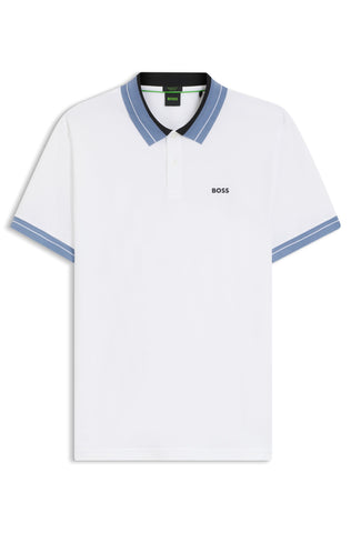 Polo BOSS PL_Member Regular Fit - Blanco