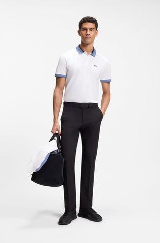 Polo BOSS PL_Member Regular Fit - Blanco