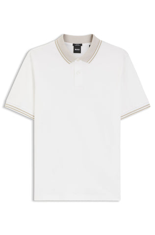 Polo BOSS Phillipson Slim Fit - Blanco