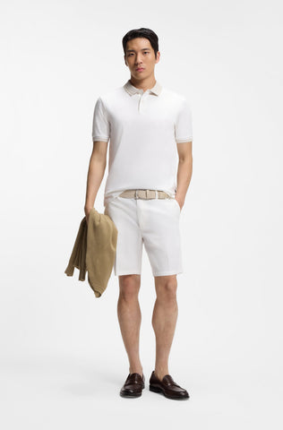 Polo BOSS Phillipson Slim Fit - Blanco