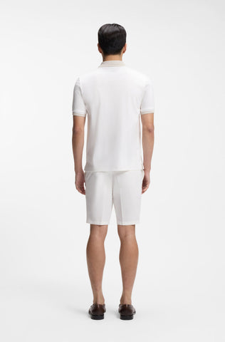 Polo BOSS Phillipson Slim Fit - Blanco