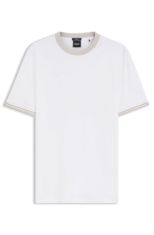 T Shirt BOSS Mercerizado Regular Fit con Detalles en Contraste