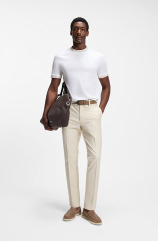 T Shirt BOSS Mercerizado Regular Fit con Detalles en Contraste