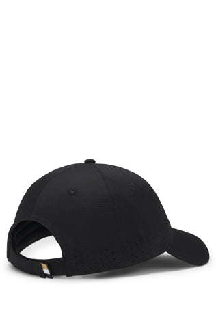 Gorra BOSS Negra Perforada con Logo Brillante Hombre