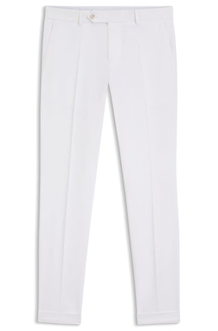 Pantalones BOSS ajustados de algodón elástico lavable - Blanco
