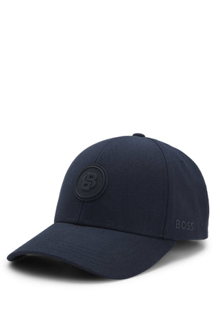 Gorra BOSS Zed-CA-B-Icon de Algodón con Monograma Double B – Azul Oscuro