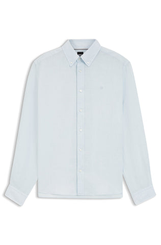 Camisa BOSS H-Liam-BD-E-C1 de Lino – Celeste