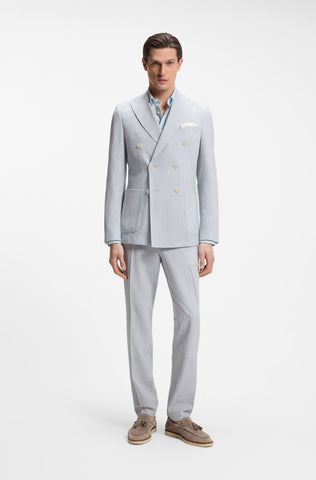 Camisa BOSS H-Liam-BD-E-C1 de Lino – Celeste
