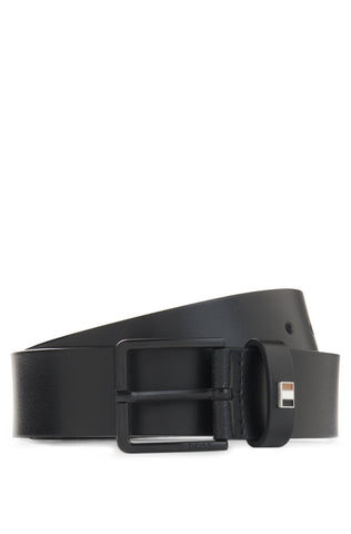 Correa BOSS Ther-B-Flag de Piel Italiana – Negro