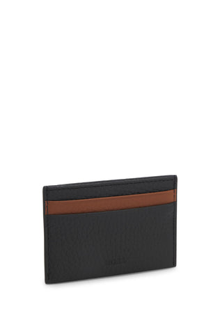 Tarjetero BOSS x Aston Martin de Piel Granulada – Negro / Marrón