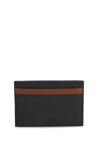 Tarjetero BOSS x Aston Martin de Piel Granulada – Negro / Marrón