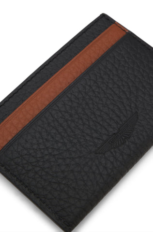 Tarjetero BOSS x Aston Martin de Piel Granulada – Negro / Marrón