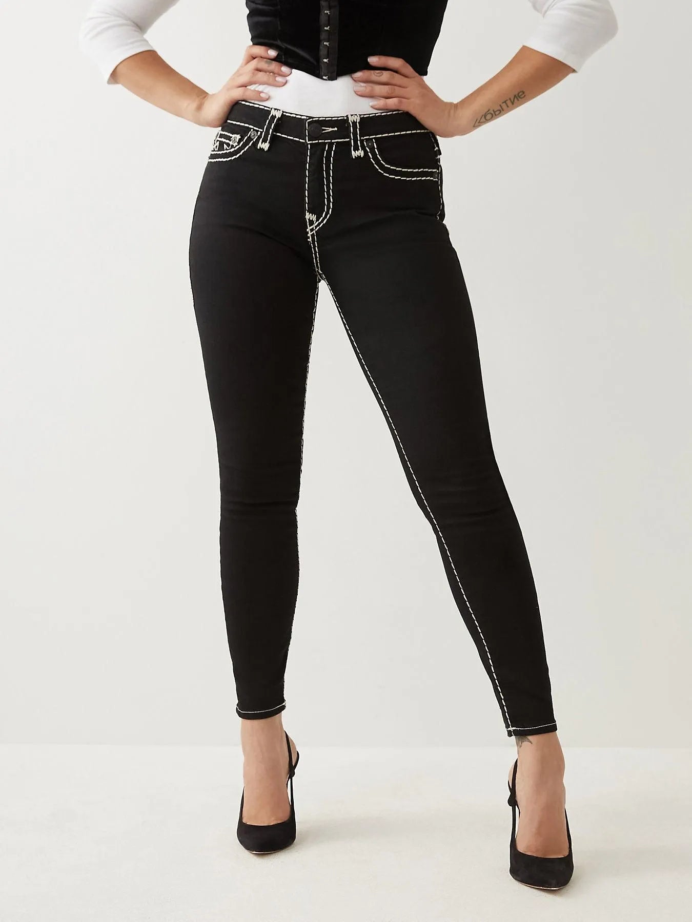 Jennie Super T True Religion Curvy Skinny Jeans 205249 - tiendadicons.com