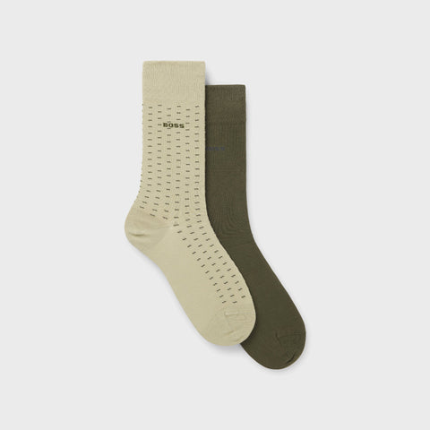 Pack de 2 Medias BOSS 2P RS Minipattern CC – Verde
