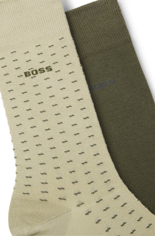 Pack de 2 Medias BOSS 2P RS Minipattern CC – Verde