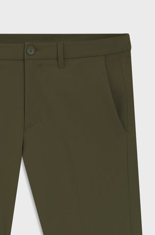 Pantalón BOSS T_Commuter-Slim Slim Fit 4-Way Stretch – Verde Oliva