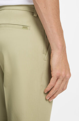 Pantalón BOSS P-Kaiton1-Zip Slim Fit Stretch – Beige Oscuro