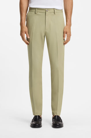 Pantalón BOSS P-Kaiton1-Zip Slim Fit Stretch – Beige Oscuro
