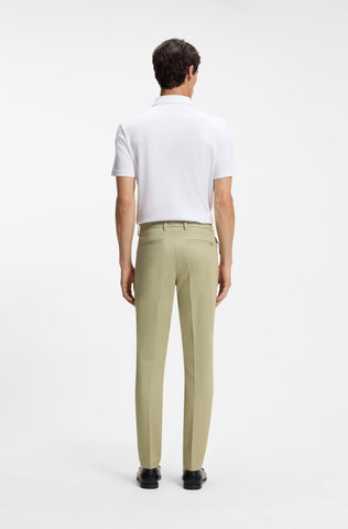 Pantalón BOSS P-Kaiton1-Zip Slim Fit Stretch – Beige Oscuro