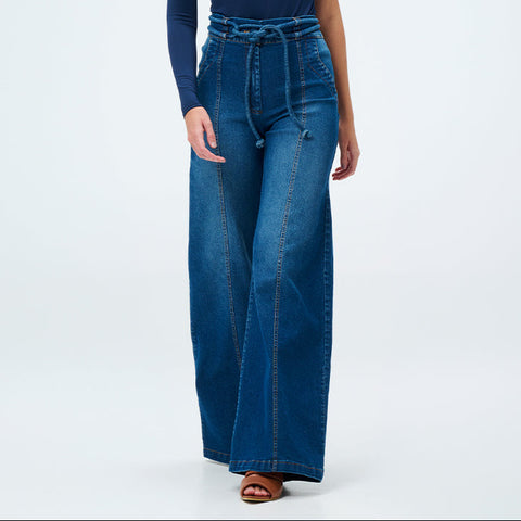 Pantalón Simona Pandora Denim en Algodón