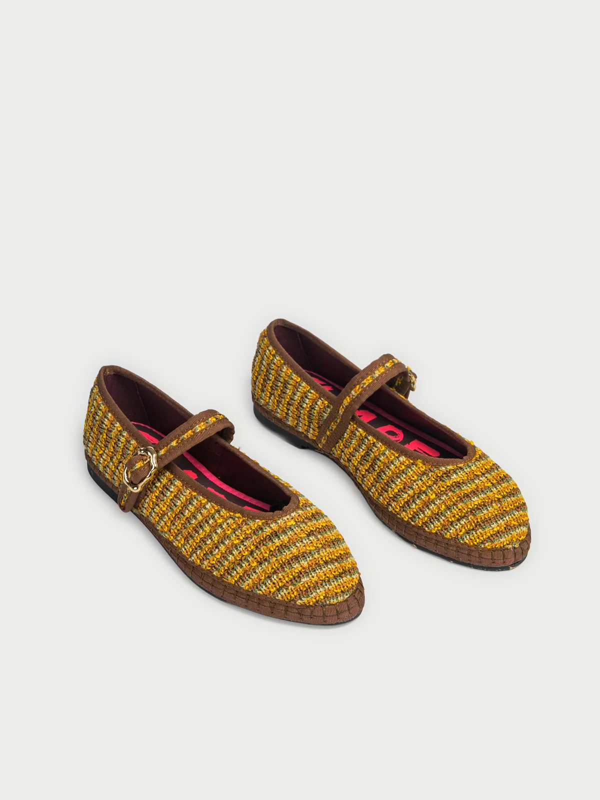 Merceditas Flabelus Pierre Straw de Rafia – Amarillo – vista 3