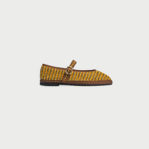 Merceditas Flabelus Pierre Straw de Rafia – Amarillo – vista 1