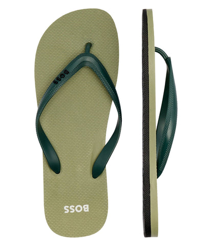 Chancletas BOSS con tira de marca